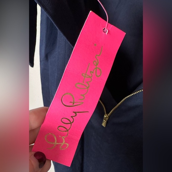 Lilly Pulitzer Navy and White Floral Mini Dress - Picture 8 of 9